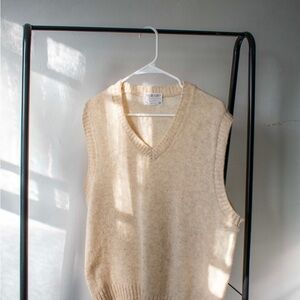 Vintage 100% Wool  V-Neck Sweater Vest